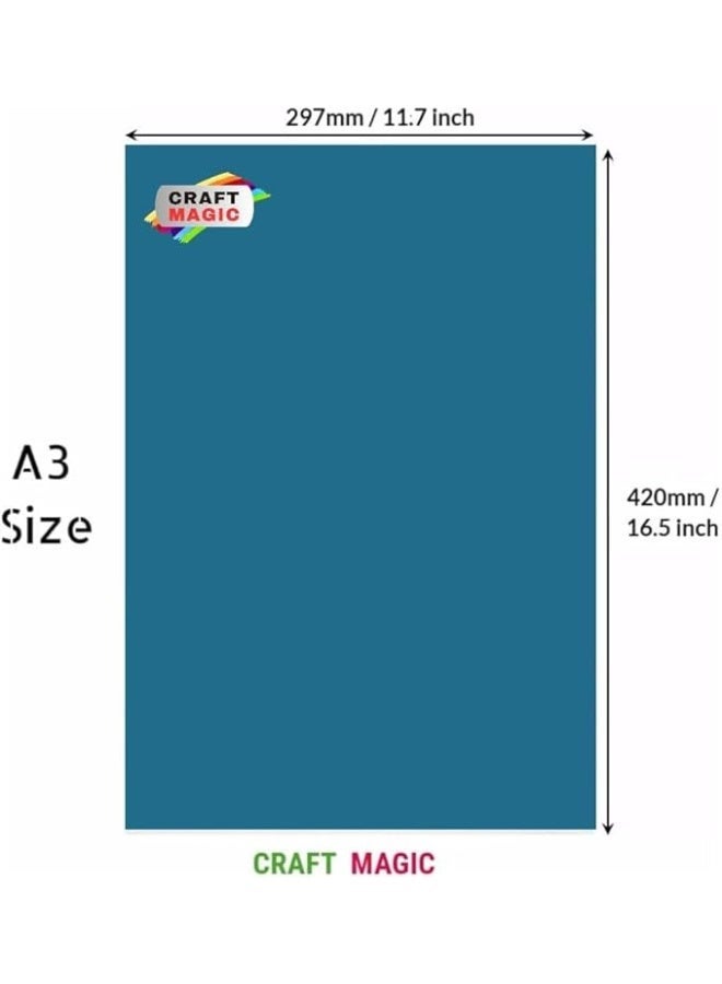 CRAFT MAGIC A3 Blue Double-Sided Foam Board 5mm Thick (42 × 29.7 cm) – 4 Pack Polystyrene Sheets for Model Making, Photo Mounting, Presentations, Arts & Crafts, School & Office - Image 2